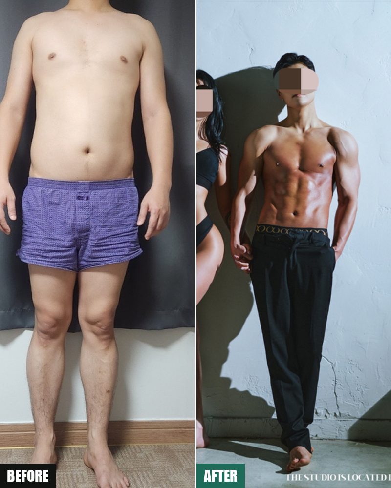 2교대 근무 남성 회원 · 커플 바디프로필 사진